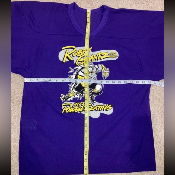 CCM Robby Glantz int’l power skating hokey jersey (autograph) sz S purple color - Picture 5 of 10